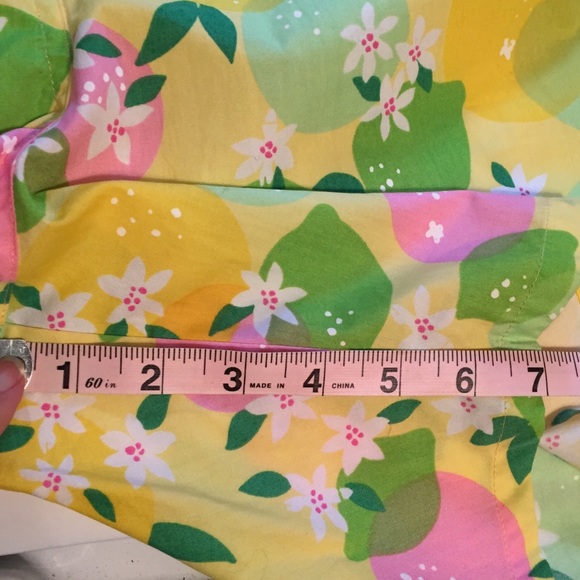 SOLD Lilly  Pulitzer Vintage Swim Trunks Lemonade - Picture 7 of 7